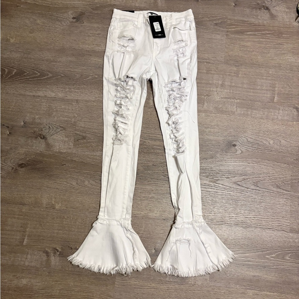 Fashion Nova White Flare Jeans